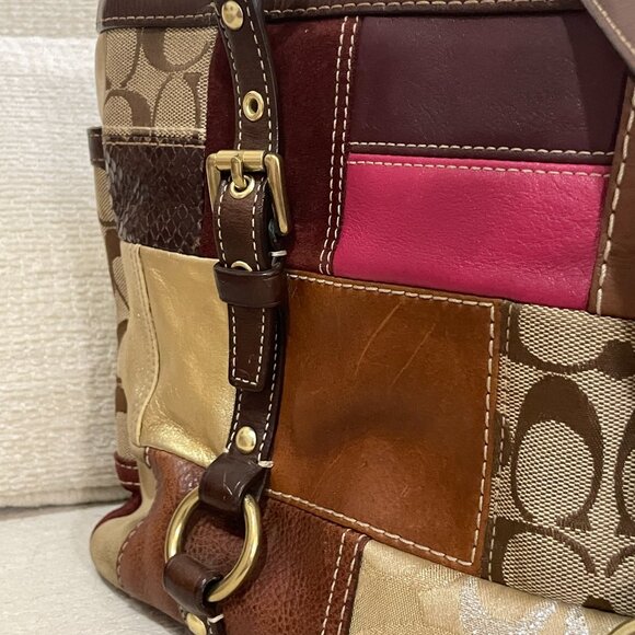 Vintage Coach Signature Patchwork Tote Bag - 10437 - Picture 5 of 11